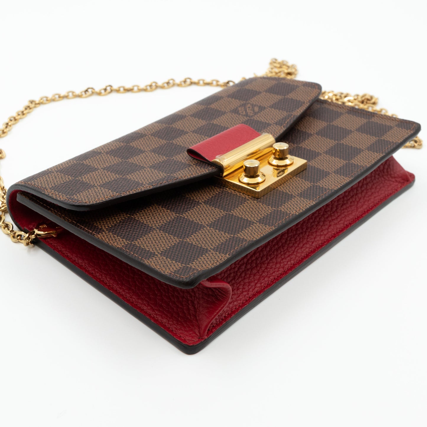 Louis-vuitton Croisette Chain Wallet Damier Ebene