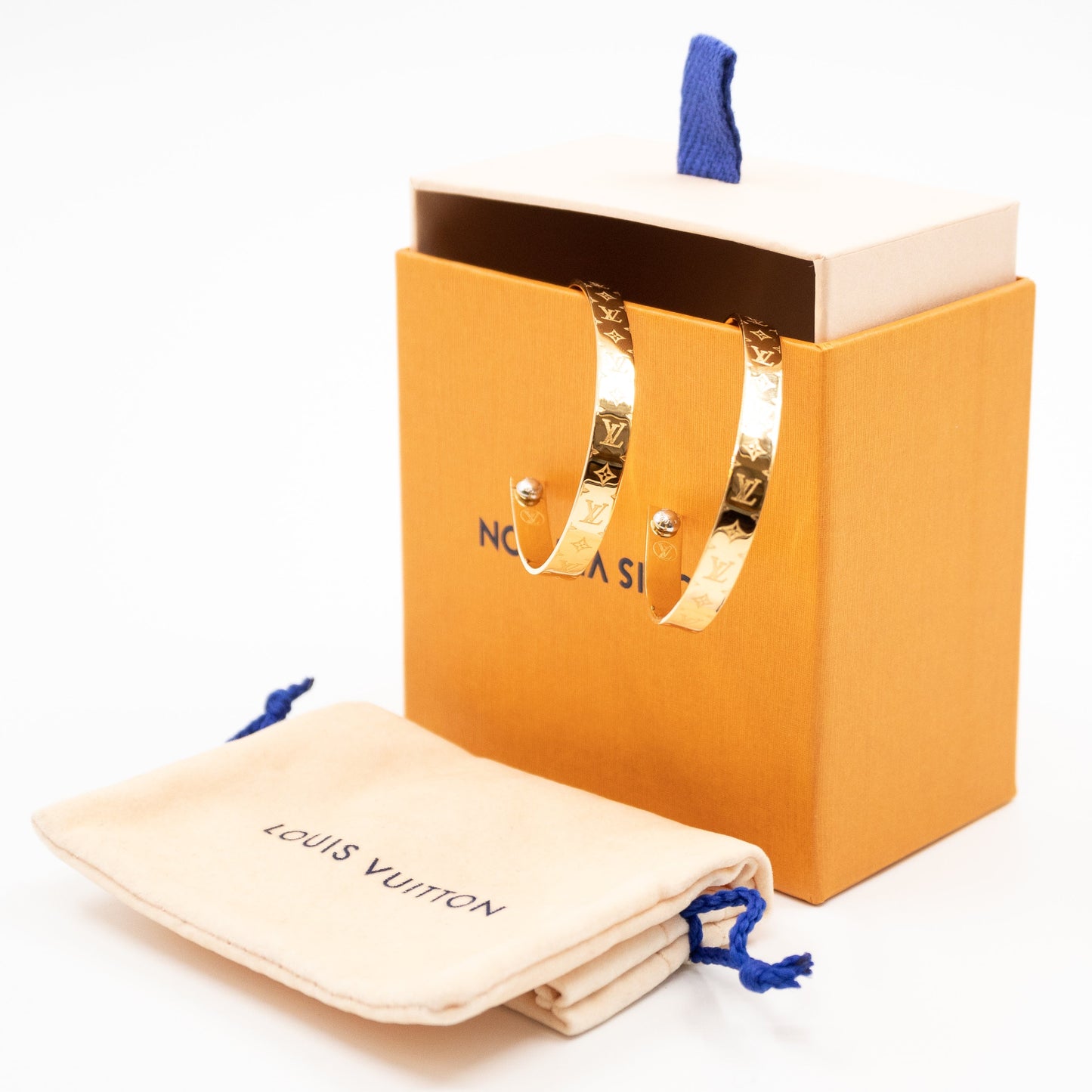 Louis-vuitton Nanogram Earrings Hoops Gold