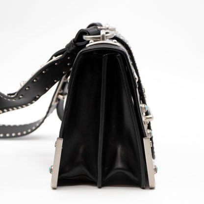 Cahier Studded Black Leather