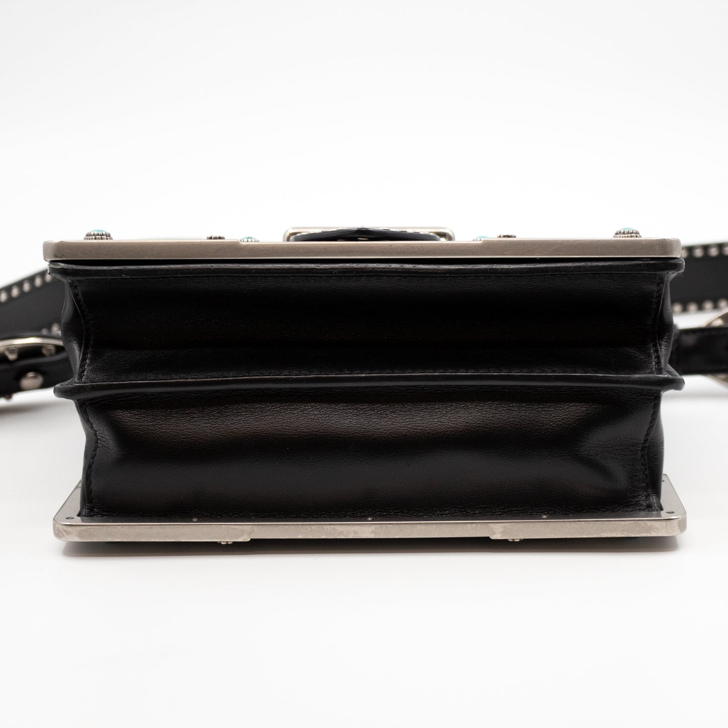 Cahier Studded Black Leather