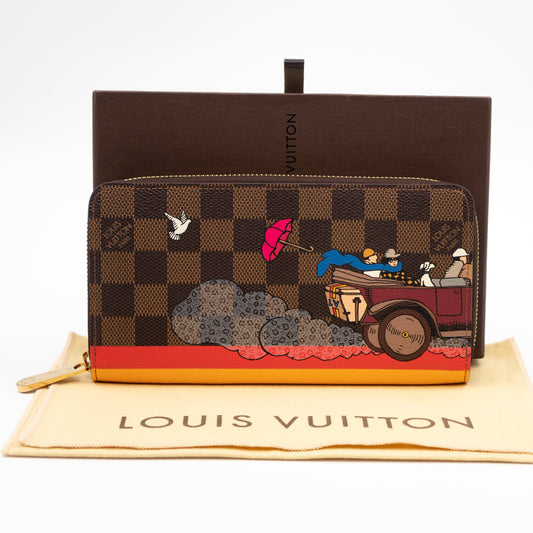 Louis-vuitton Zippy Wallet Damier Ebene Evasion Orange