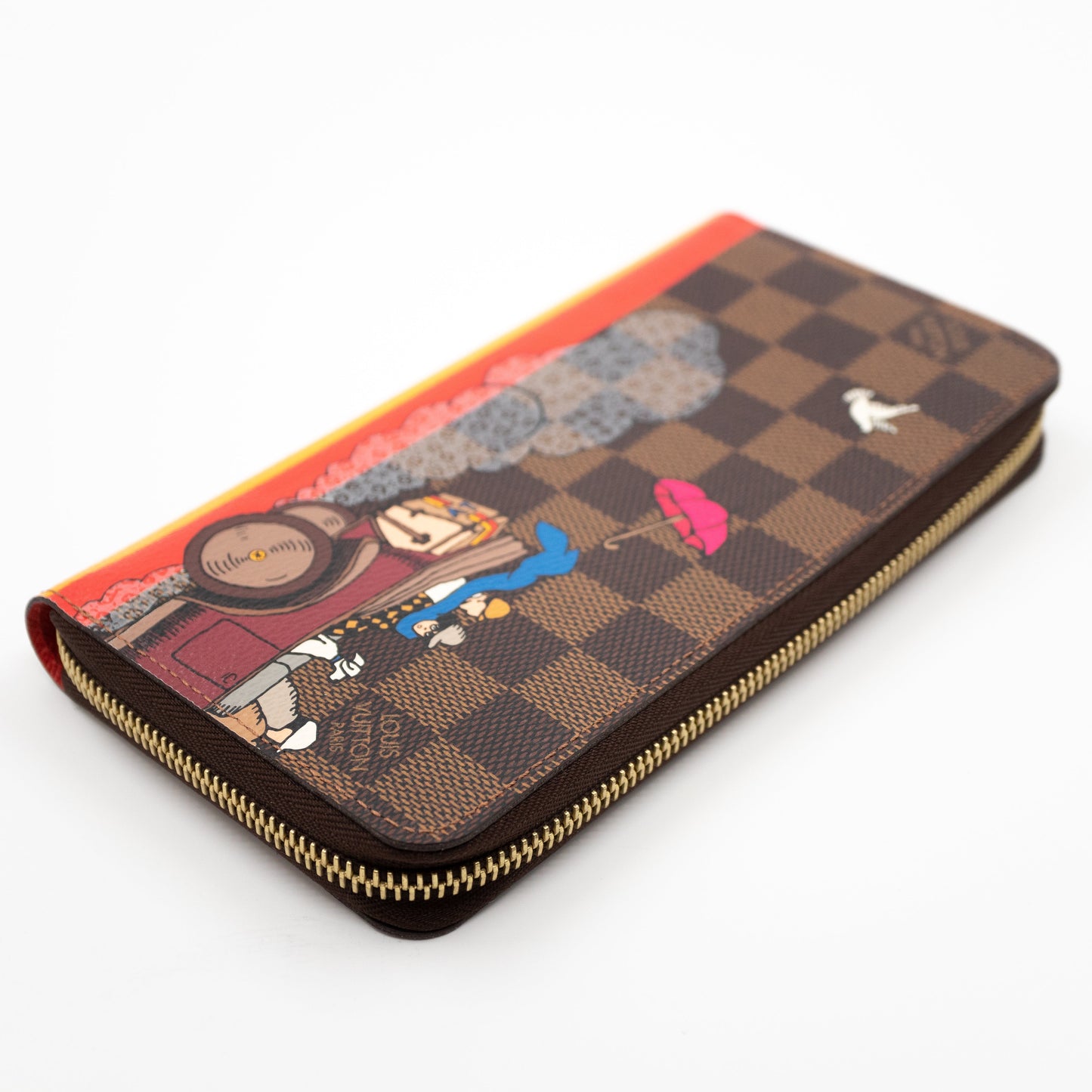 Louis-vuitton Zippy Wallet Damier Ebene Evasion Orange