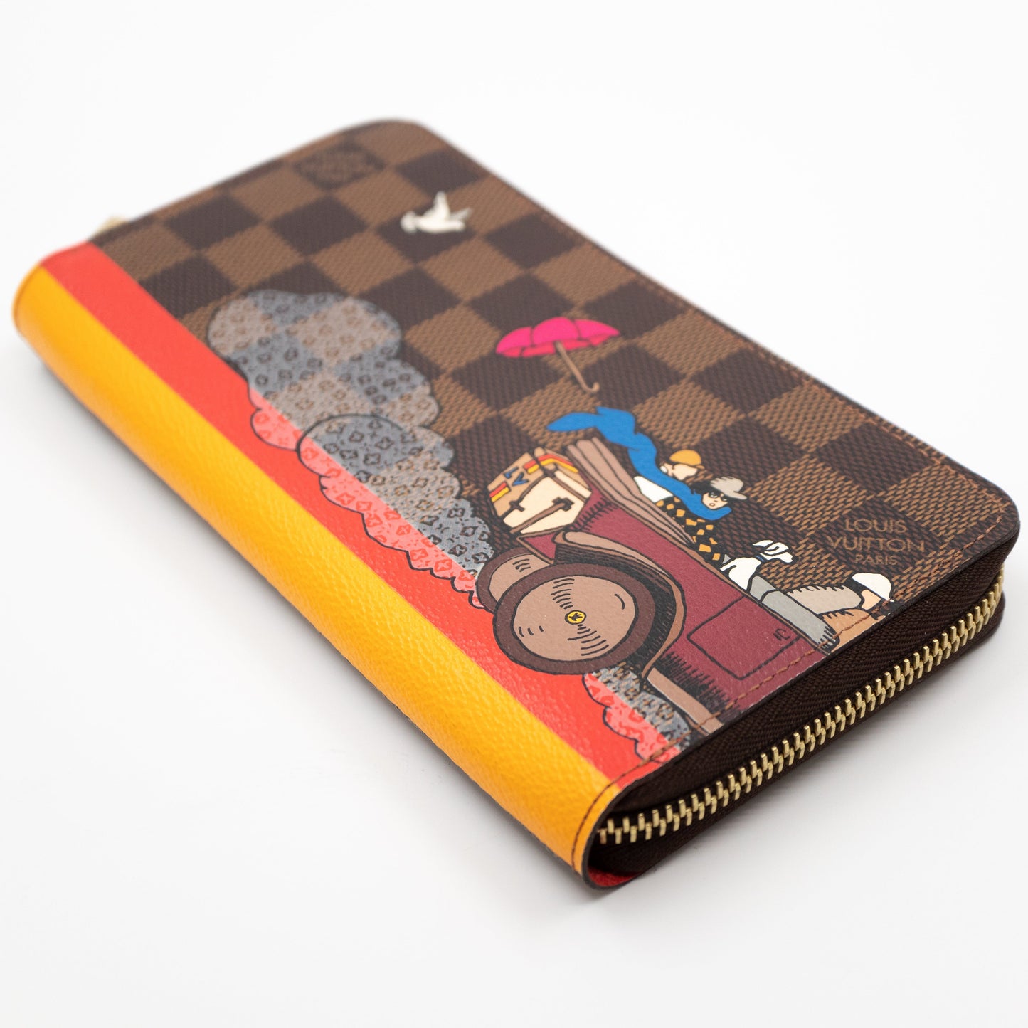Louis-vuitton Zippy Wallet Damier Ebene Evasion Orange