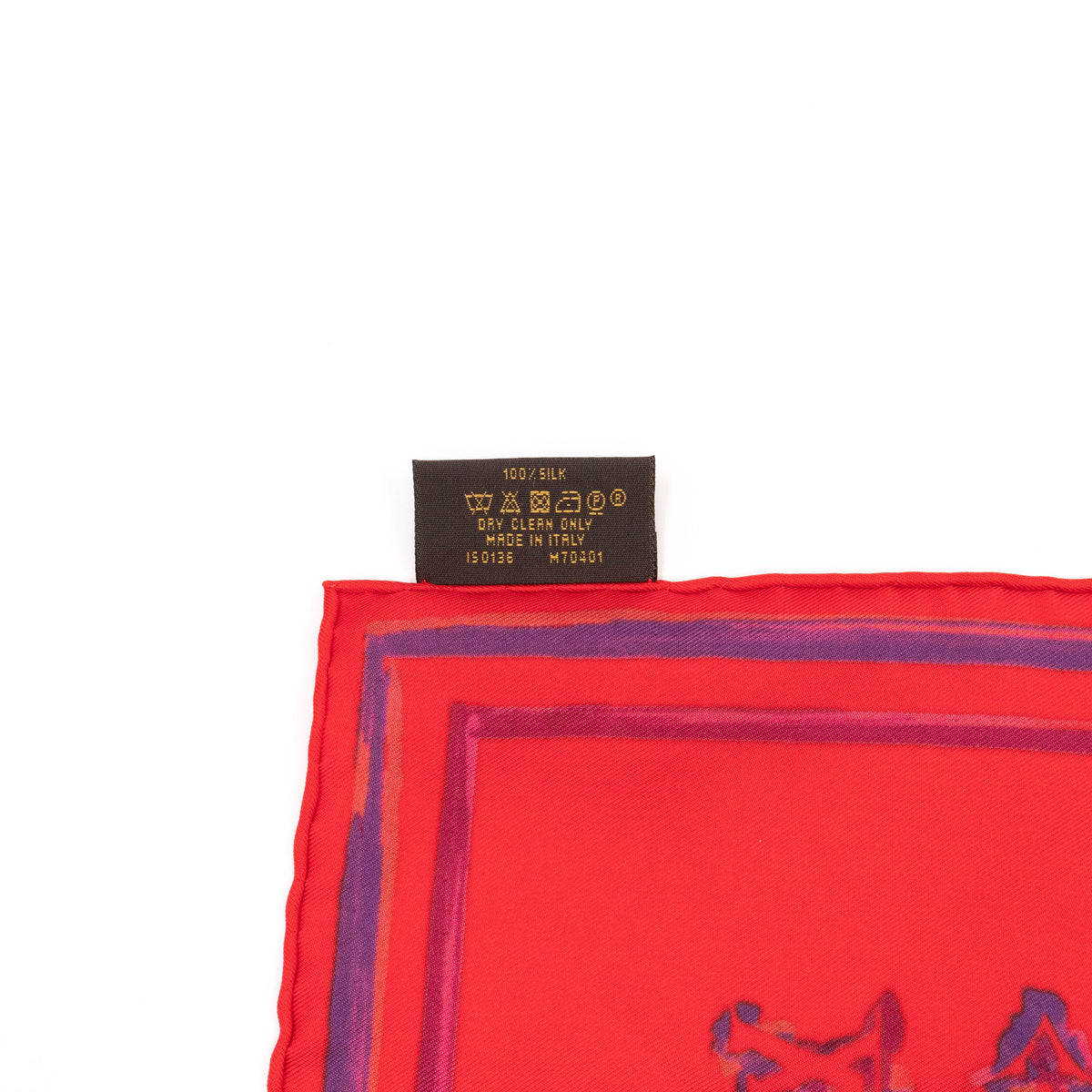 Louis-vuitton Silk Square Scarf Red Rainbow Monogram Giant