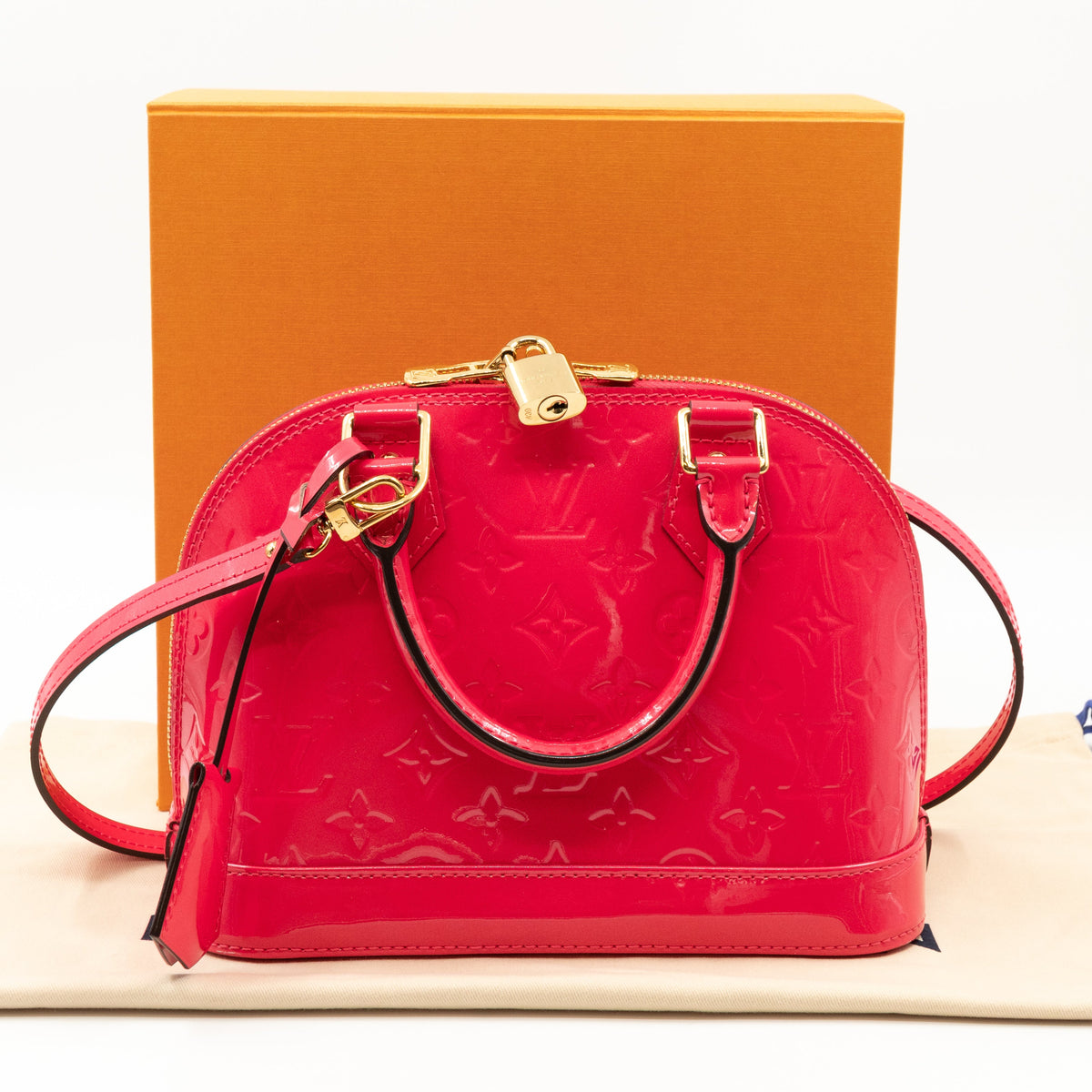 Louis-vuitton Alma BB Vernis Hot Pink