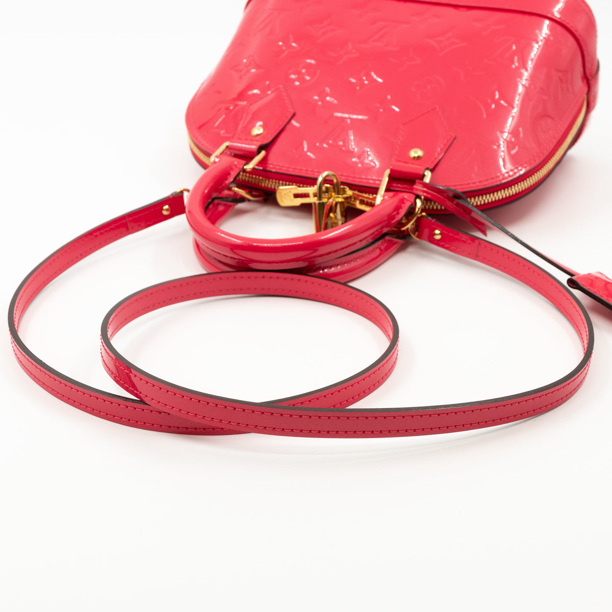 Louis-vuitton Alma BB Vernis Hot Pink