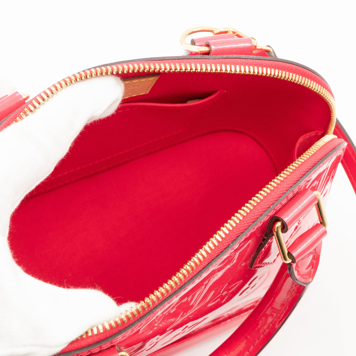 Louis-vuitton Alma BB Vernis Hot Pink