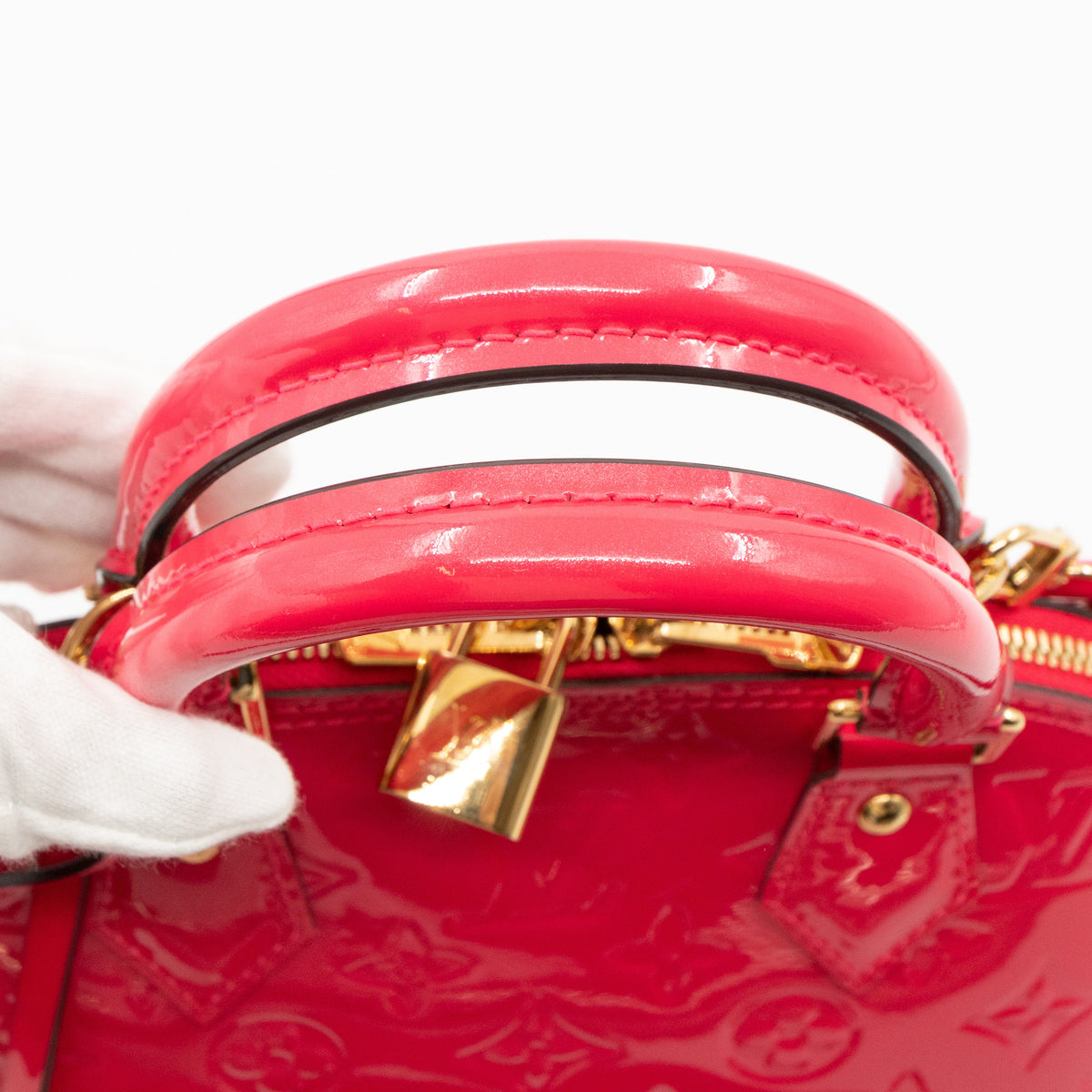 Louis-vuitton Alma BB Vernis Hot Pink