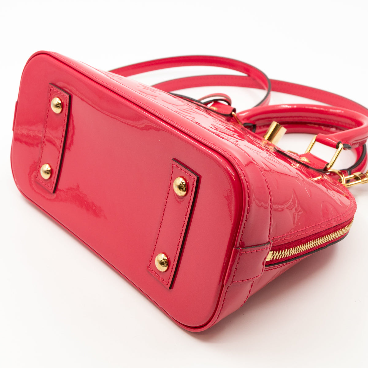Louis-vuitton Alma BB Vernis Hot Pink