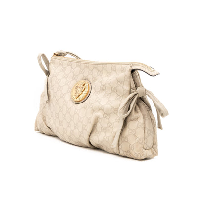 Hysteria Clutch Ivory Leather
