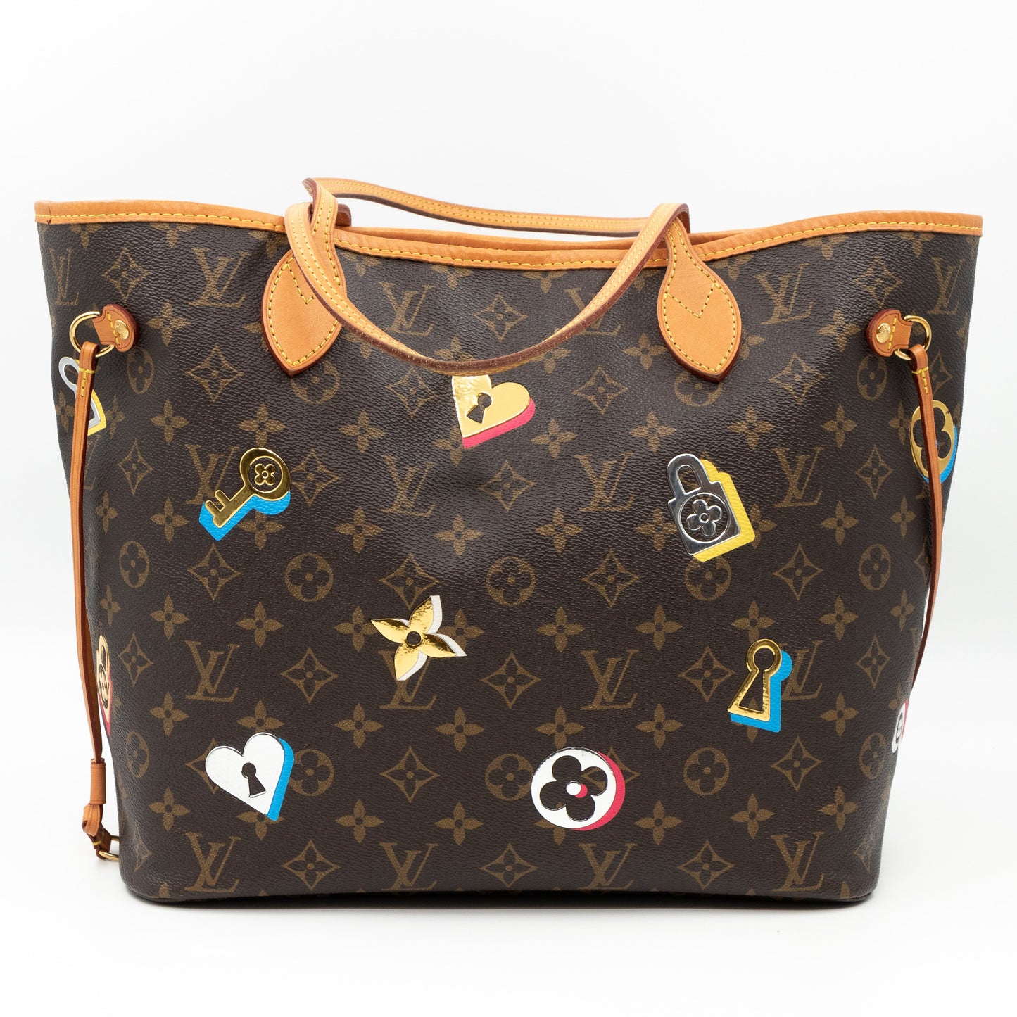 Louis-vuitton Neverfull MM Monogram Love Lock