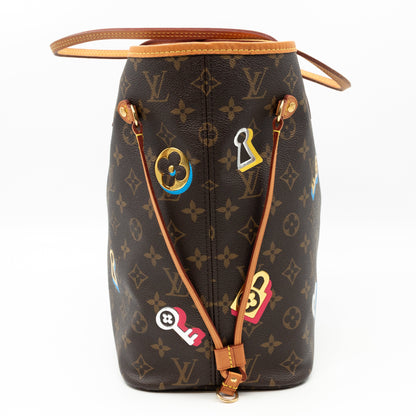Louis-vuitton Neverfull MM Monogram Love Lock