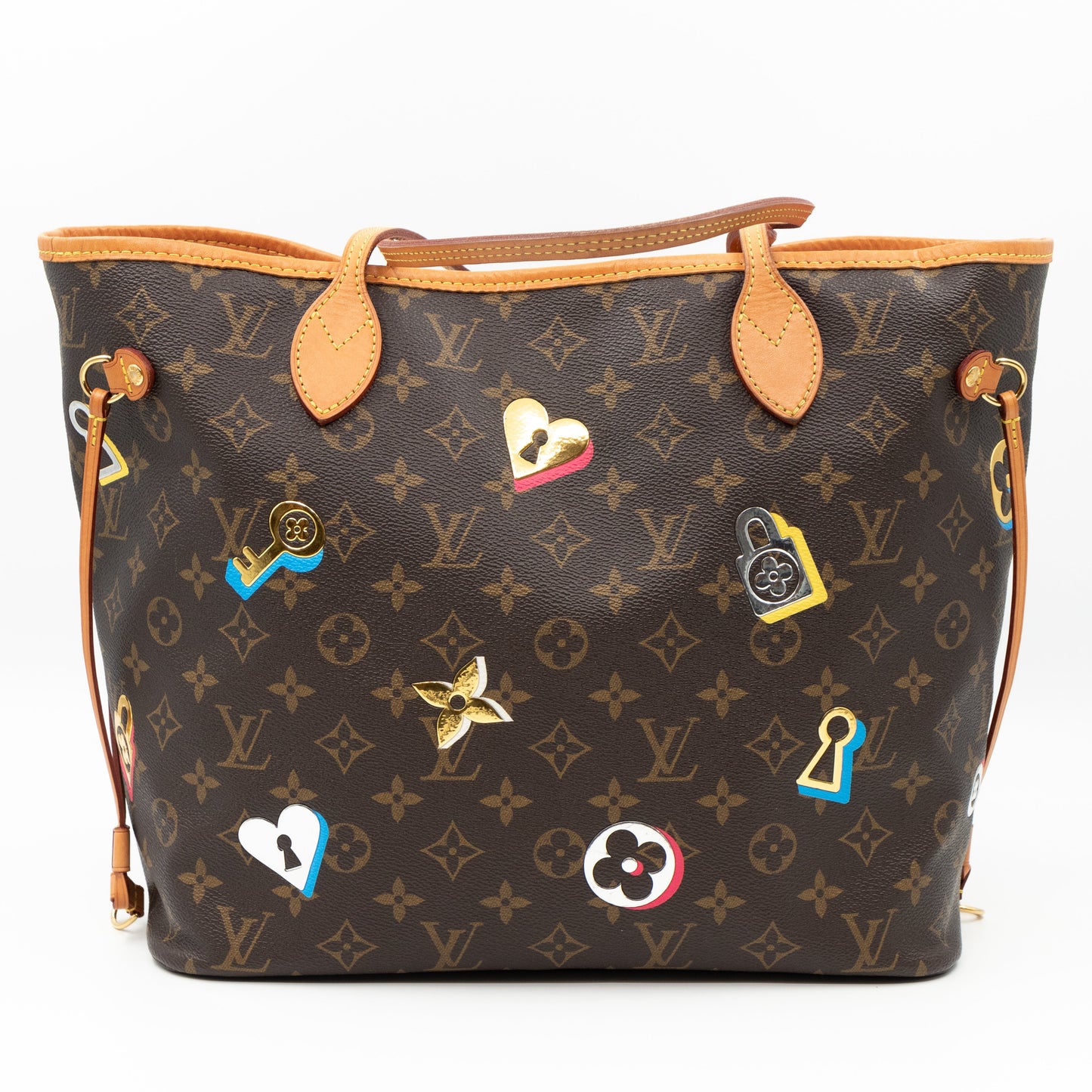 Louis-vuitton Neverfull MM Monogram Love Lock