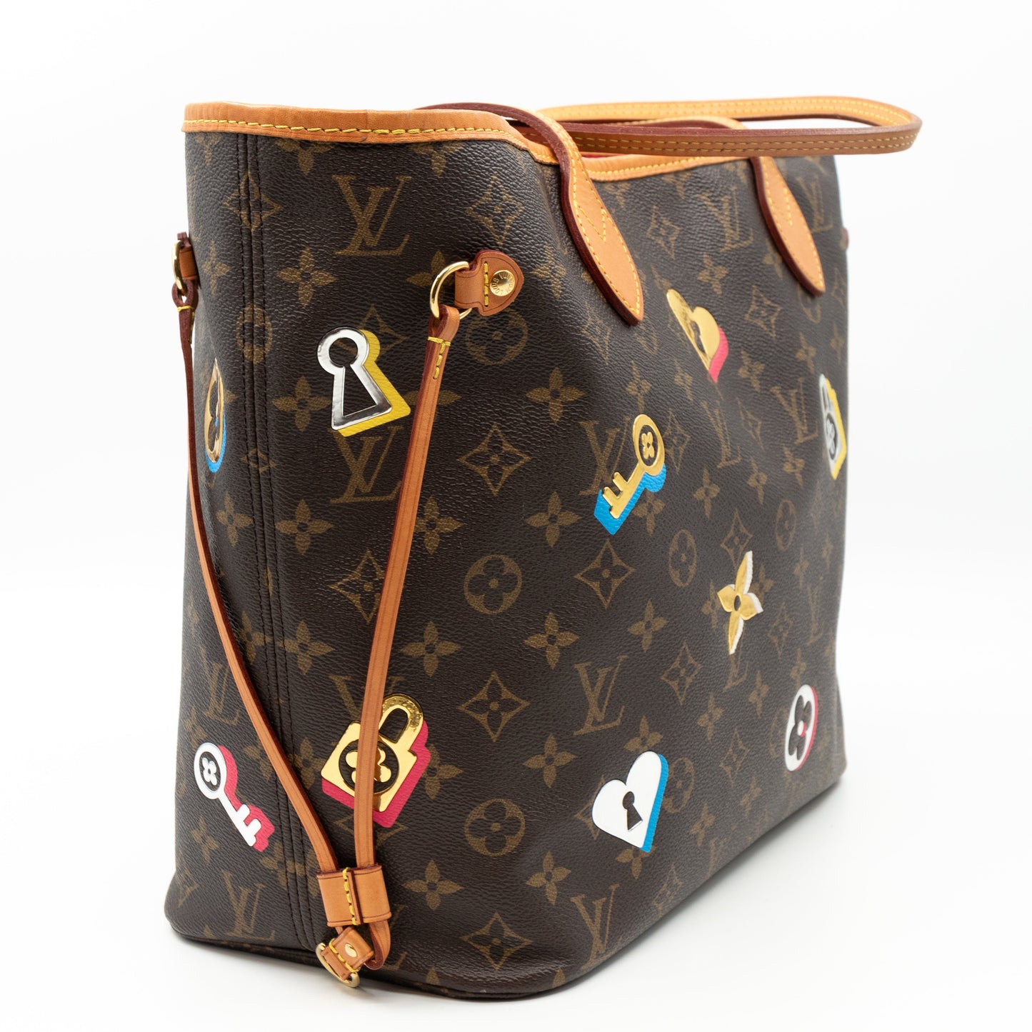 Louis-vuitton Neverfull MM Monogram Love Lock