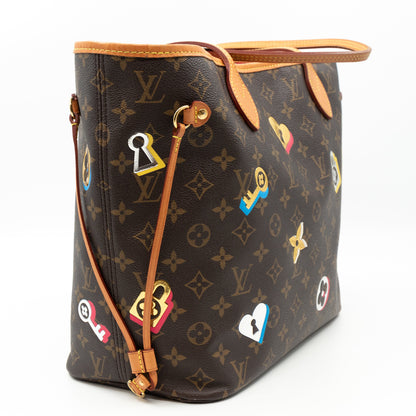 Louis-vuitton Neverfull MM Monogram Love Lock