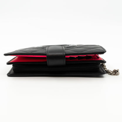 Cambon Medium Wallet Black Leather