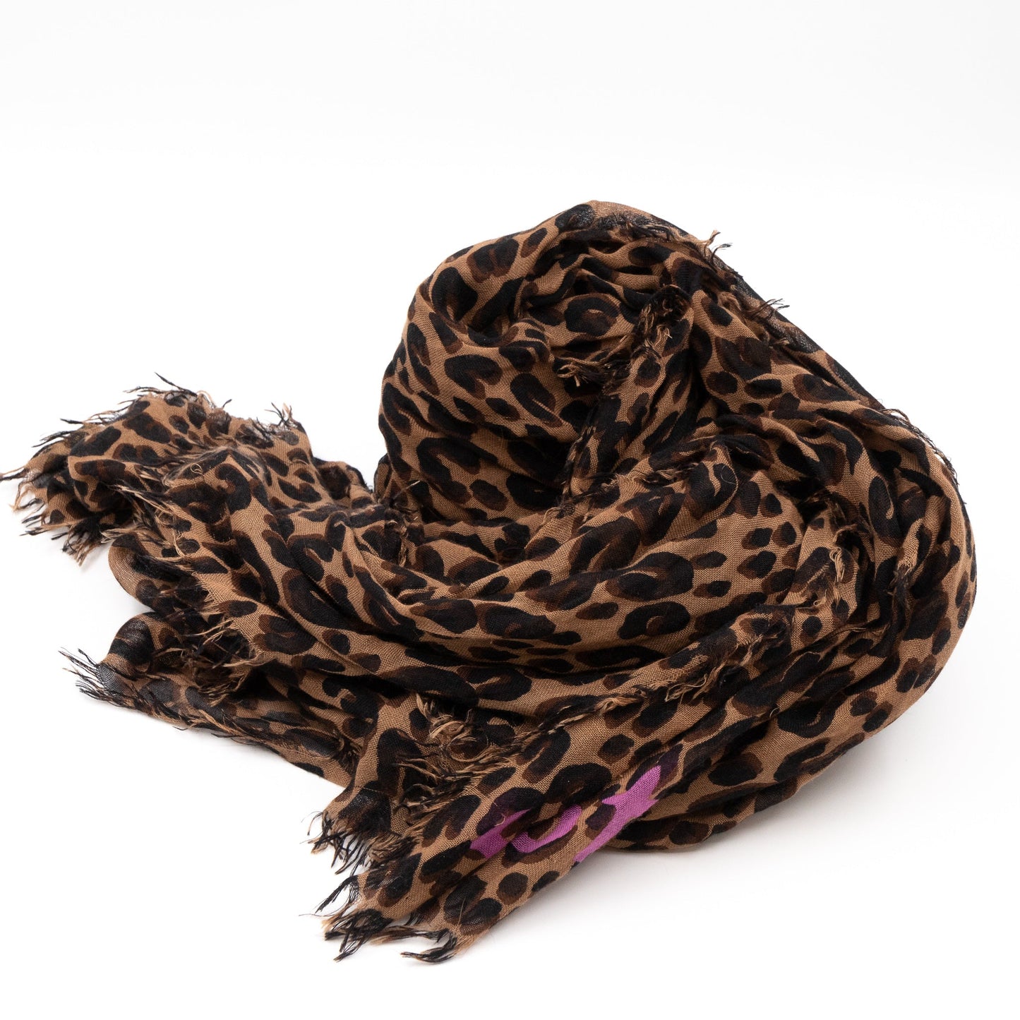 Louis-vuitton Leopard Stole Brown