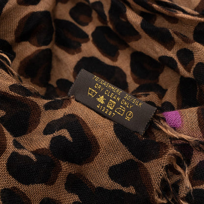 Louis-vuitton Leopard Stole Brown
