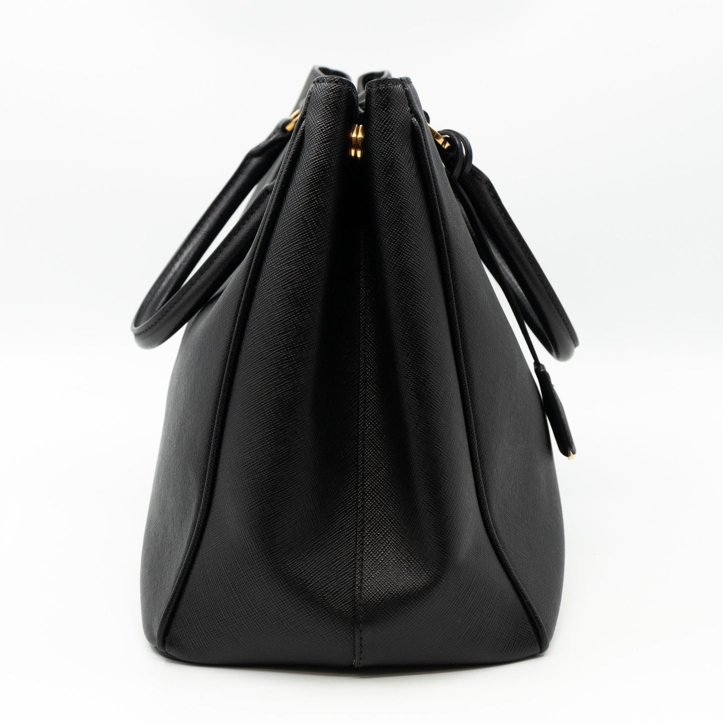 Large Open Tote Black Saffiano
