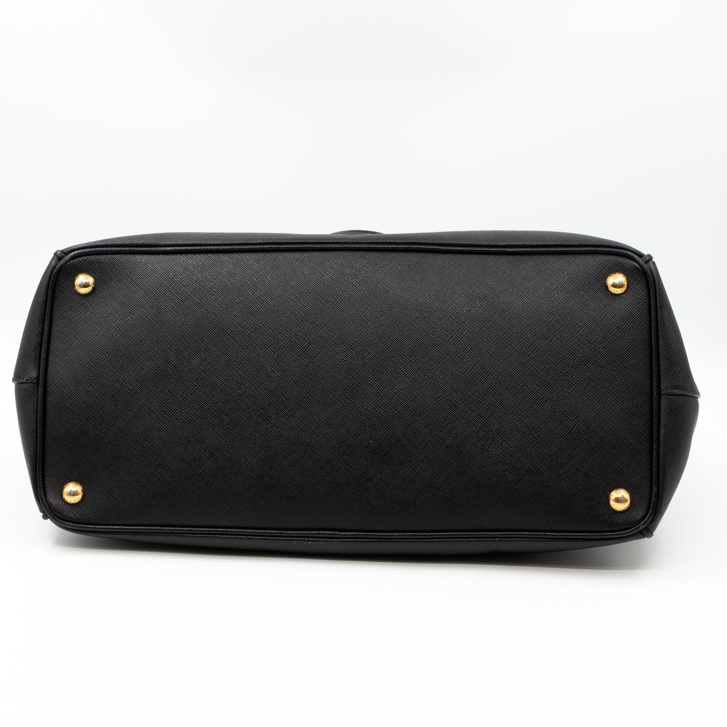 Large Open Tote Black Saffiano