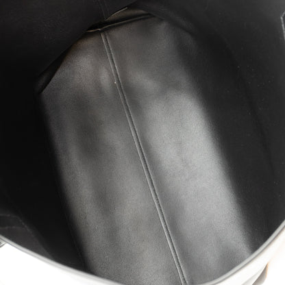 City Tote Black Calf Leather