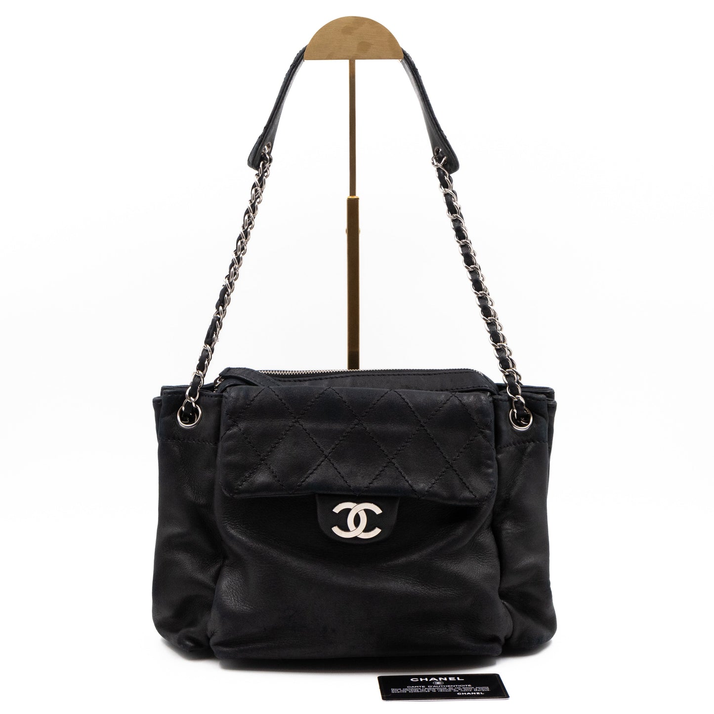 Rock 'n Chic Accordion Bag Black Leather