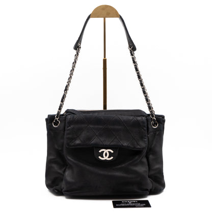 Rock 'n Chic Accordion Bag Black Leather
