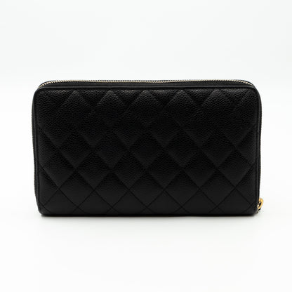 Organizer Wallet Black Caviar Leather