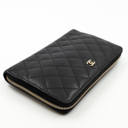 Organizer Wallet Black Caviar Leather