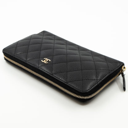 Organizer Wallet Black Caviar Leather