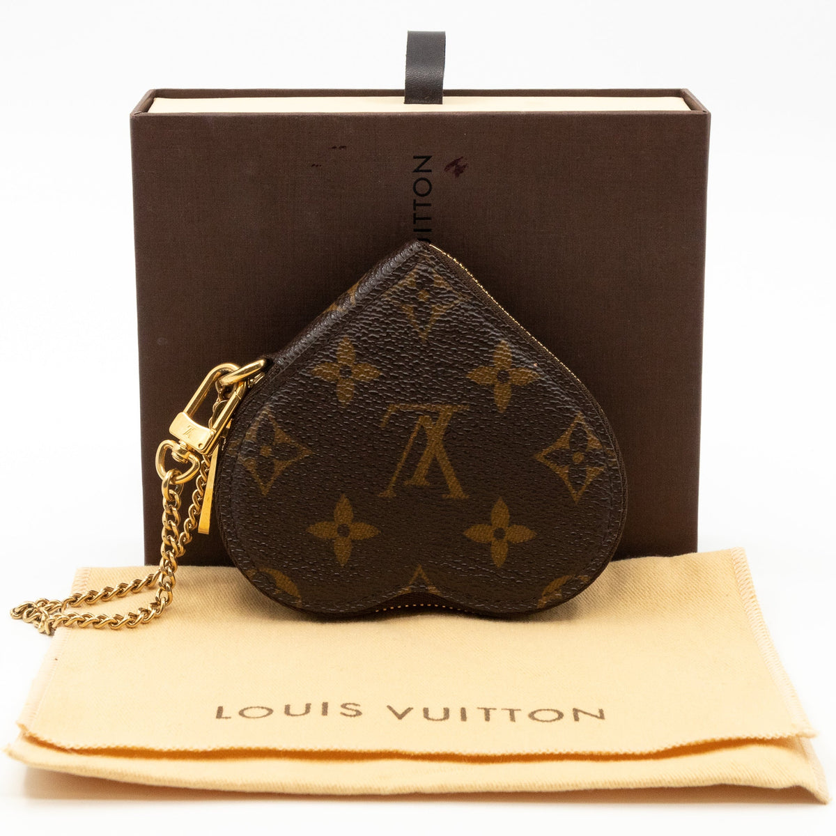 Louis-vuitton Heart Coin Purse Monogram Leopard