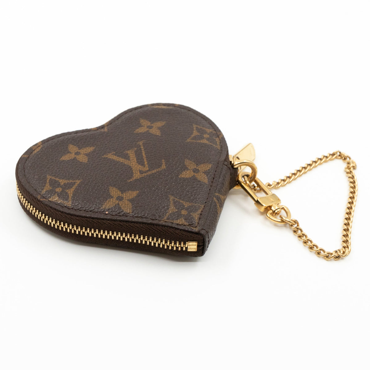 Louis-vuitton Heart Coin Purse Monogram Leopard