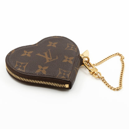 Louis-vuitton Heart Coin Purse Monogram Leopard