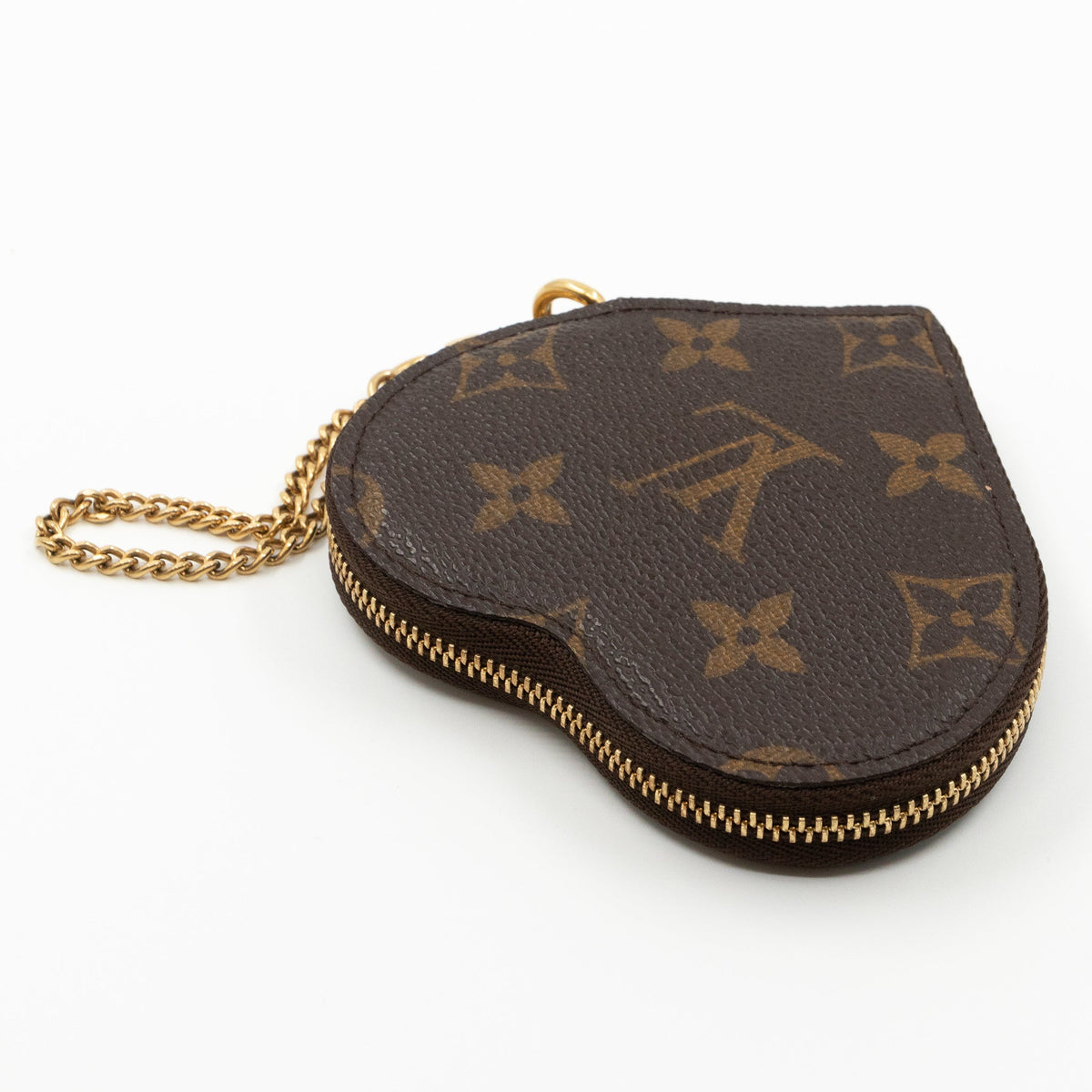 Louis-vuitton Heart Coin Purse Monogram Leopard