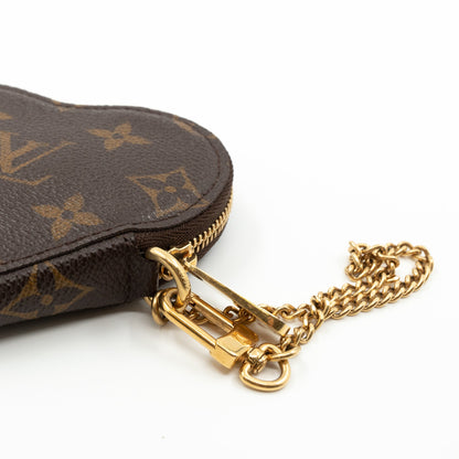 Louis-vuitton Heart Coin Purse Monogram Leopard