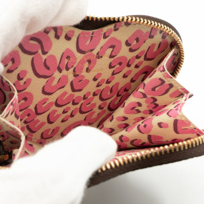 Louis-vuitton Heart Coin Purse Monogram Leopard