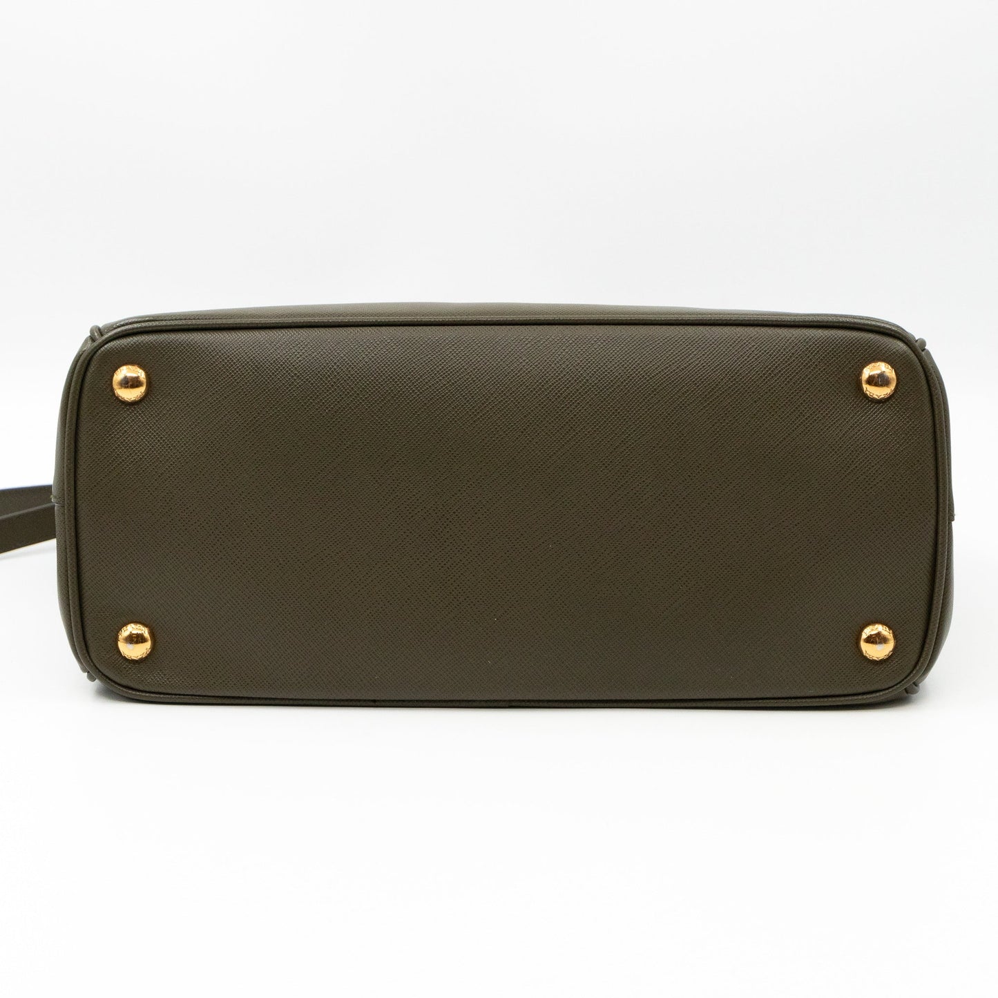 Galleria Medium Double Zip Green Saffiano