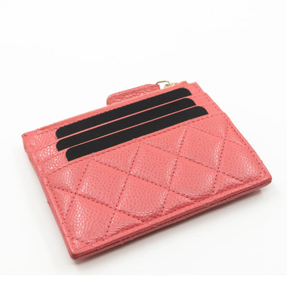 Zipped  Holder Pink Caviar