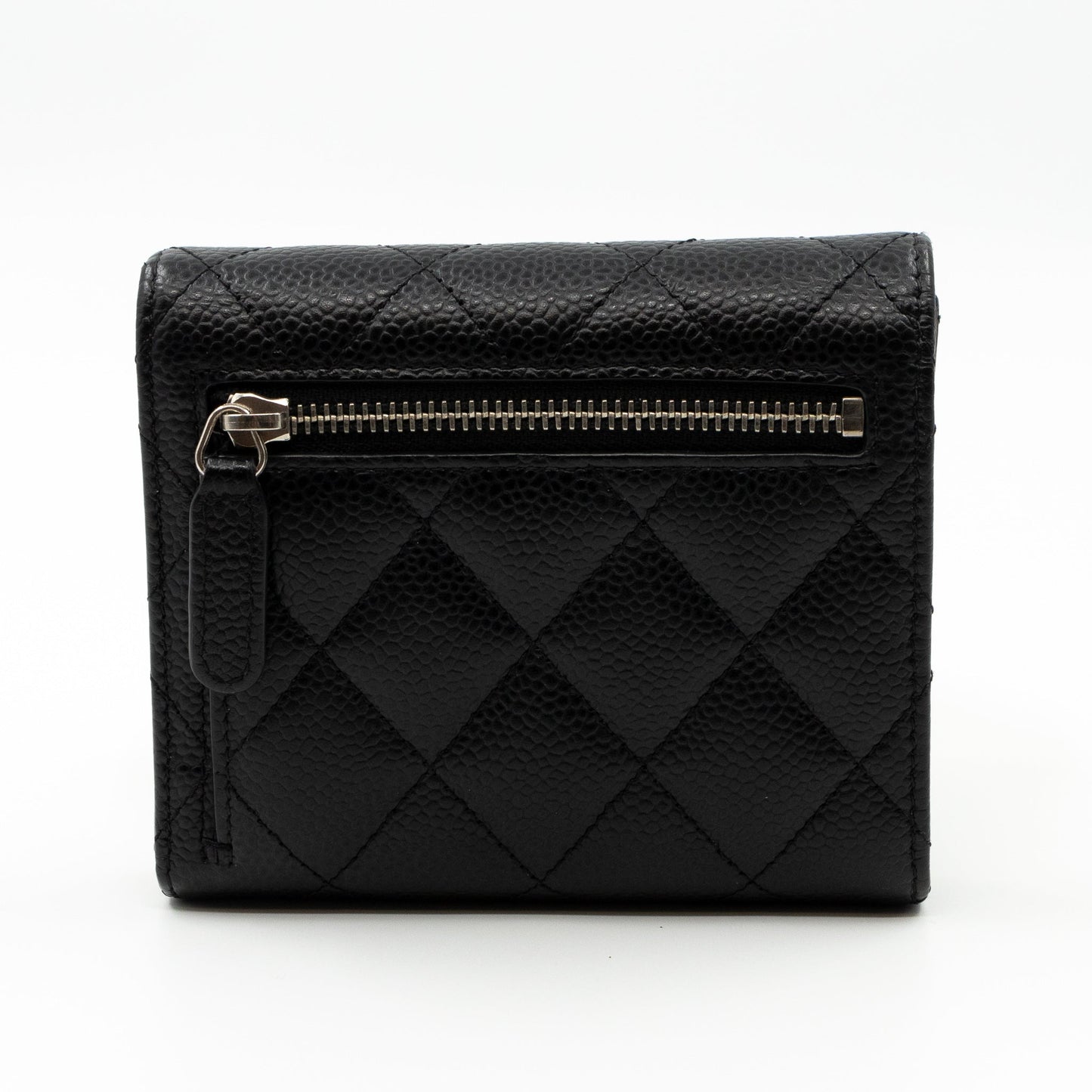 Small Classic Flap Wallet Black Caviar