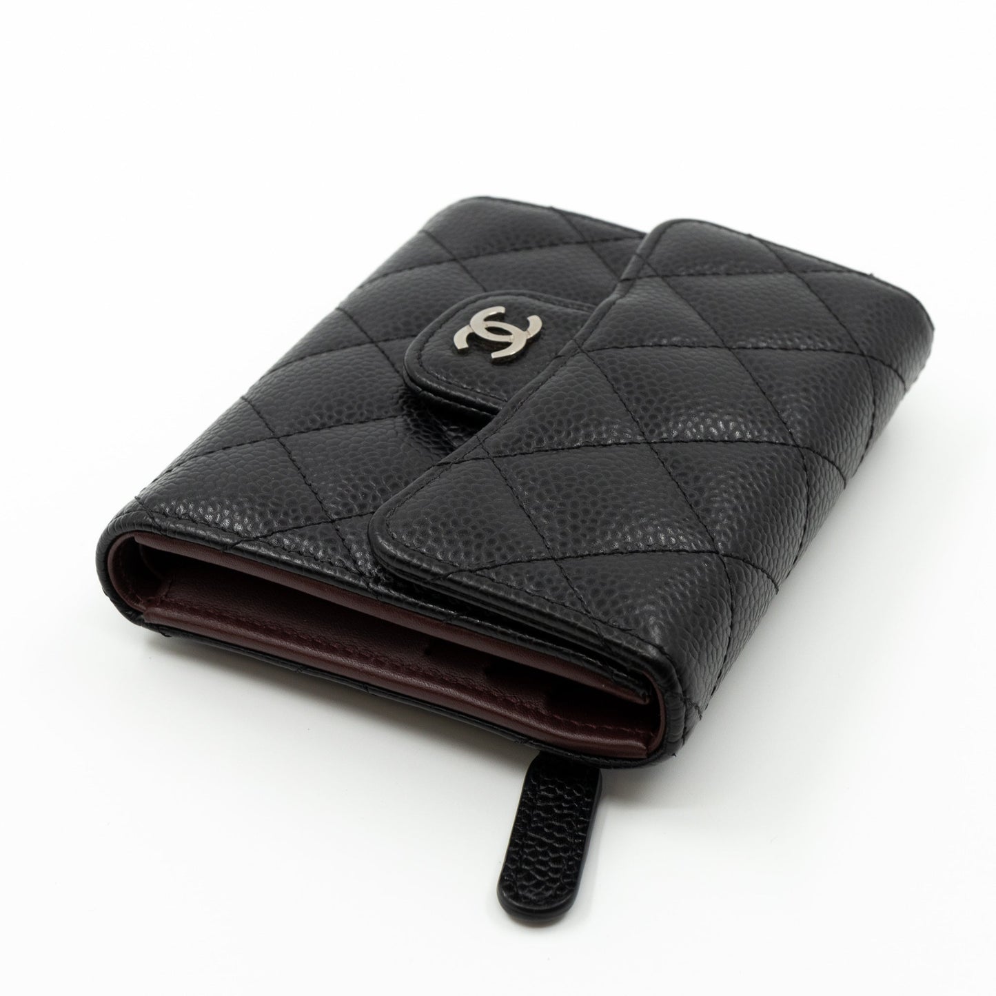 Small Classic Flap Wallet Black Caviar