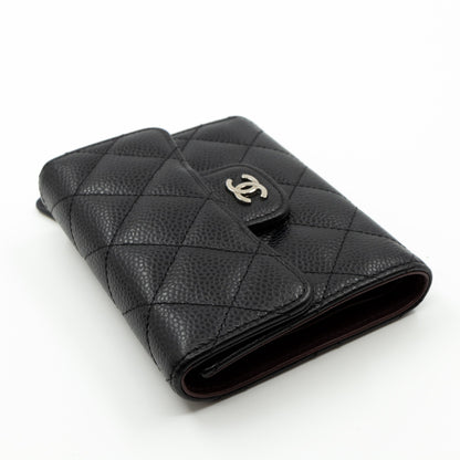 Small Classic Flap Wallet Black Caviar