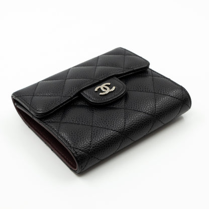 Small Classic Flap Wallet Black Caviar