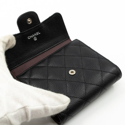 Small Classic Flap Wallet Black Caviar