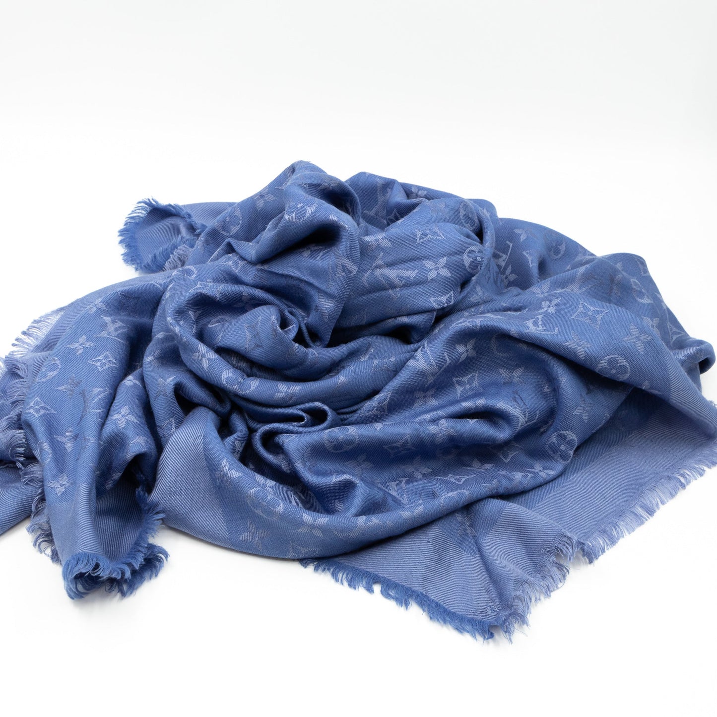Louis-vuitton Monogram Shawl Bleuet Blue