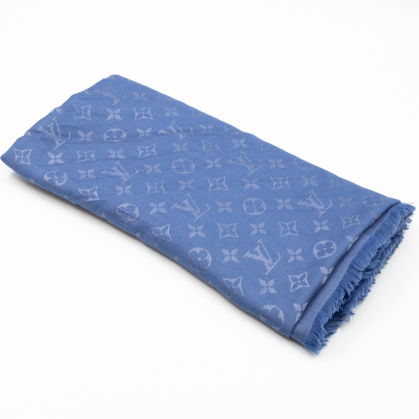 Louis-vuitton Monogram Shawl Bleuet Blue