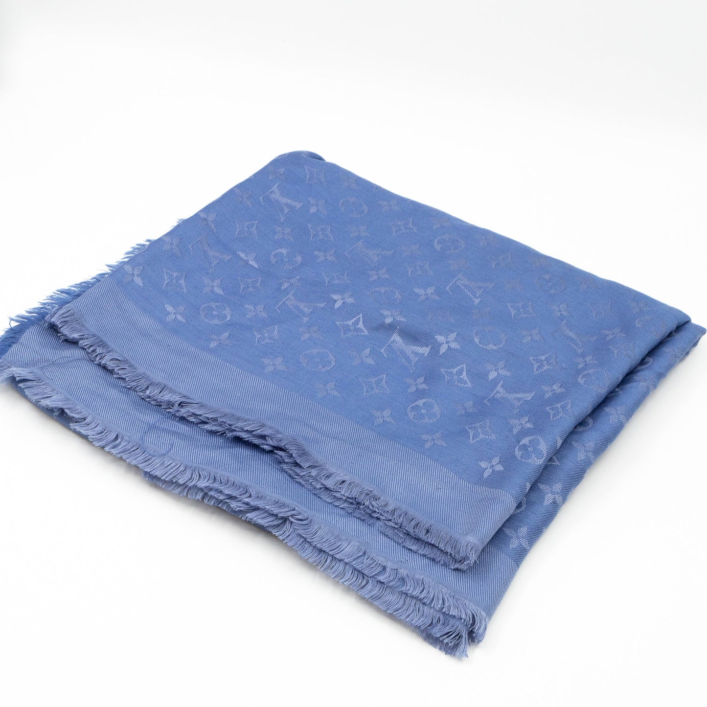 Louis-vuitton Monogram Shawl Bleuet Blue