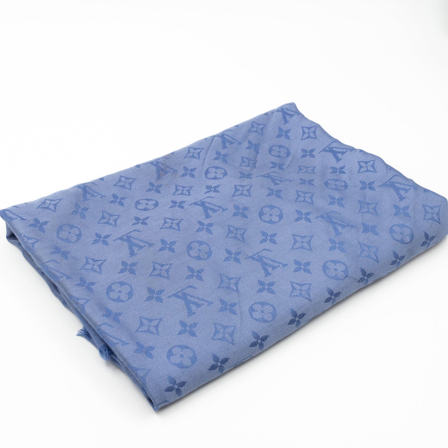 Louis-vuitton Monogram Shawl Bleuet Blue