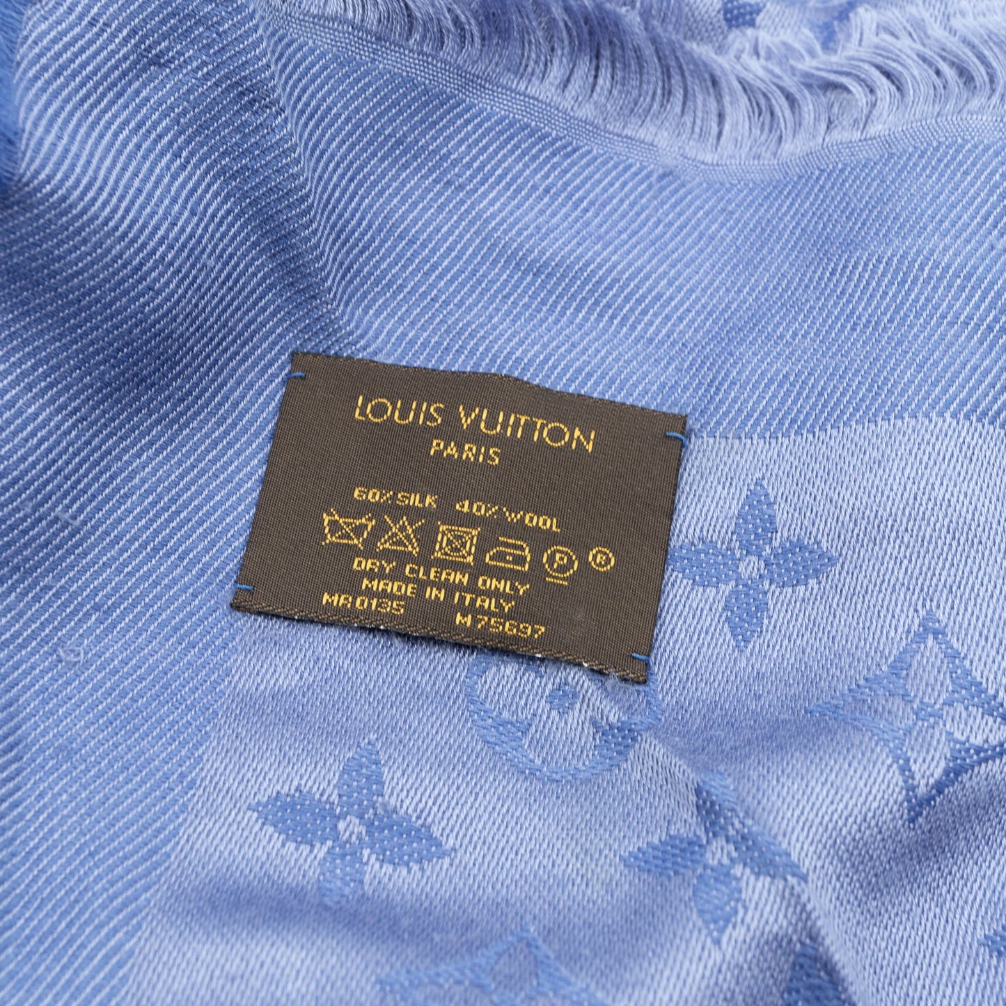 Louis-vuitton Monogram Shawl Bleuet Blue
