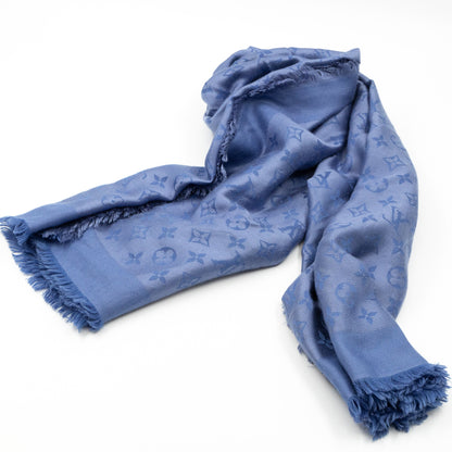 Louis-vuitton Monogram Shawl Bleuet Blue