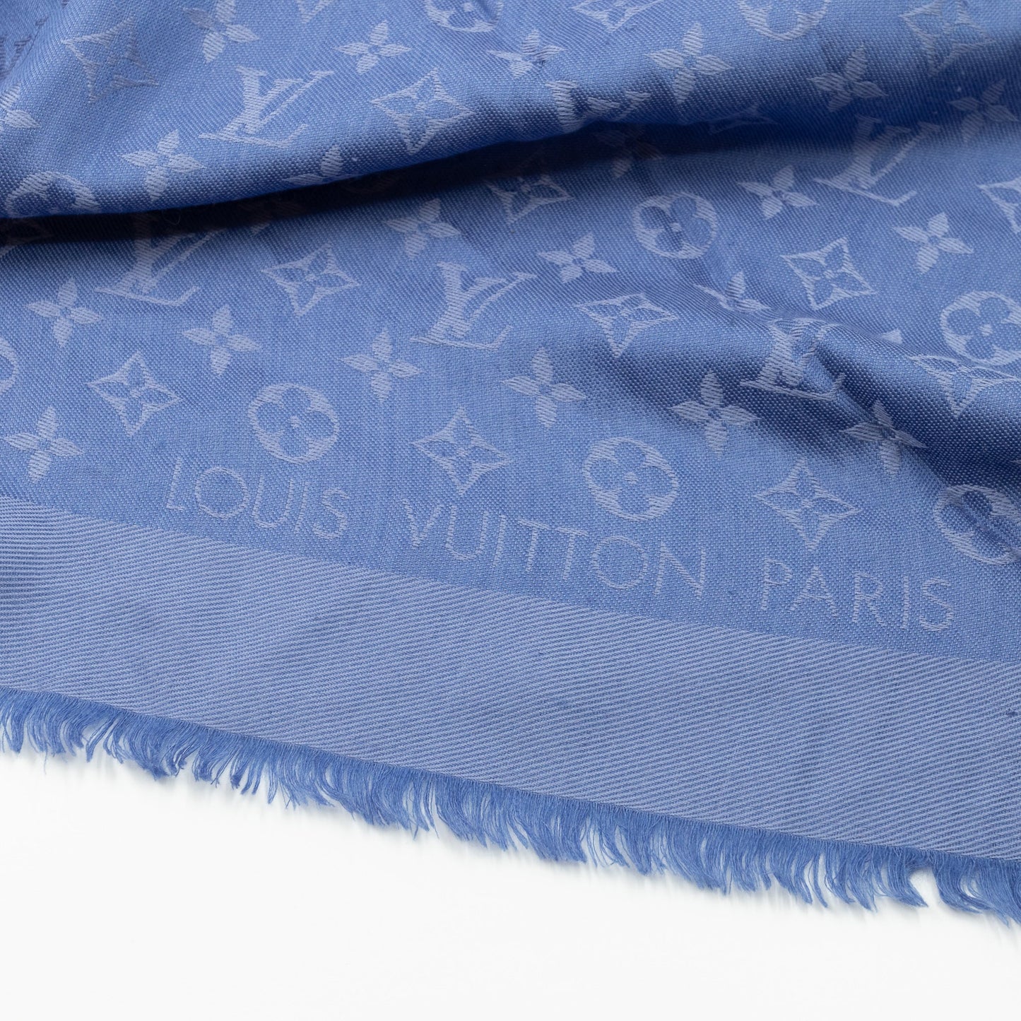 Louis-vuitton Monogram Shawl Bleuet Blue